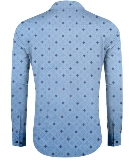 CAROLINA BLUE DOBBY TEXTURED PREMIUM GIZA COTTON SHIRT