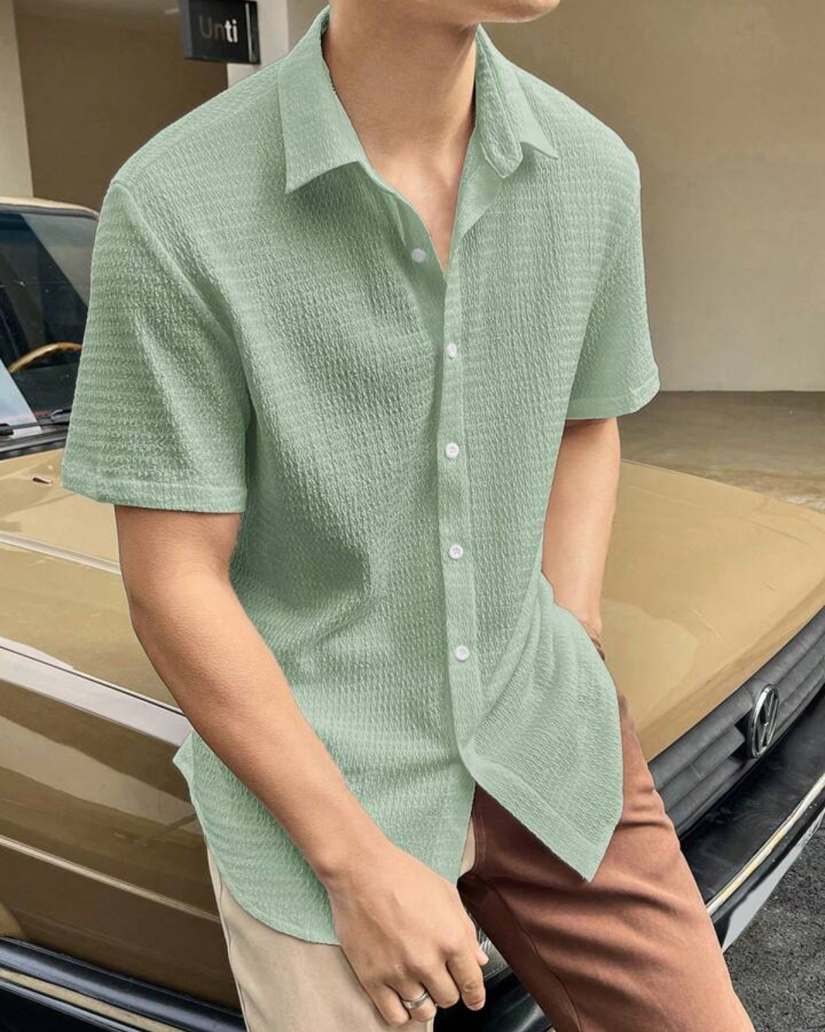 Pista Seersucker Half Sleeve Shirt