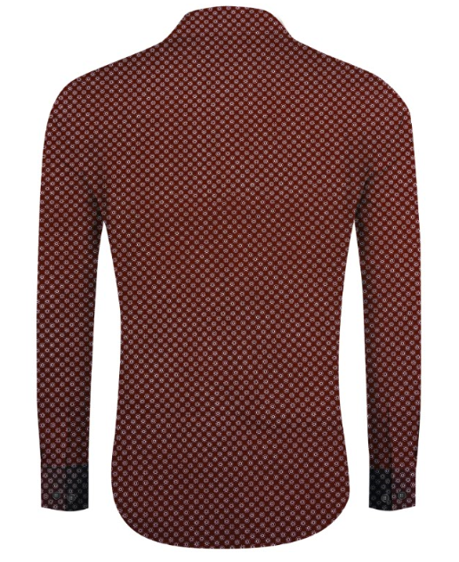 Marron Premium Printed Casual Shirt