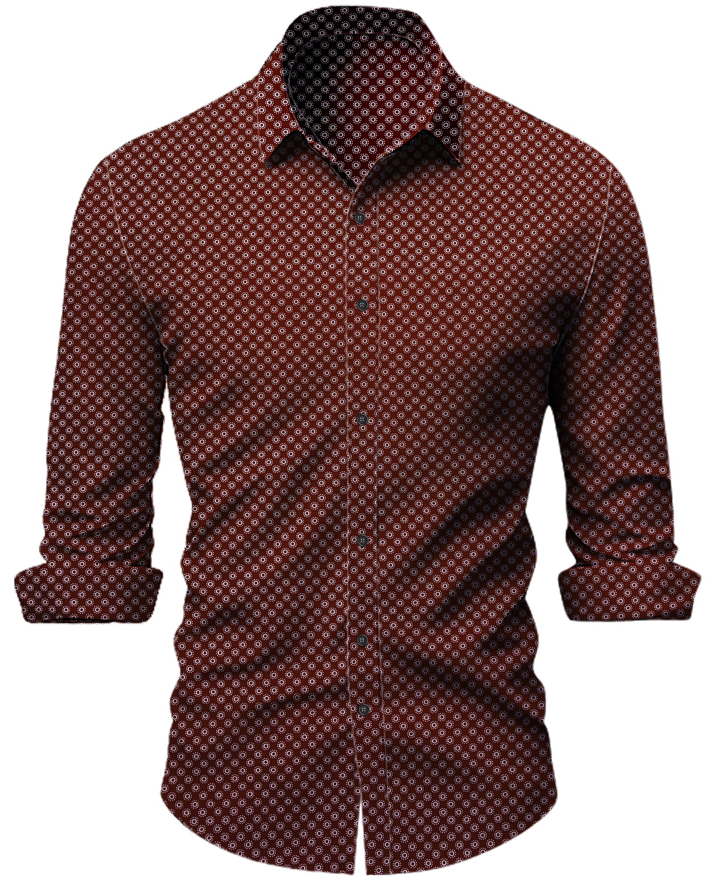 Marron Premium Printed Casual Shirt