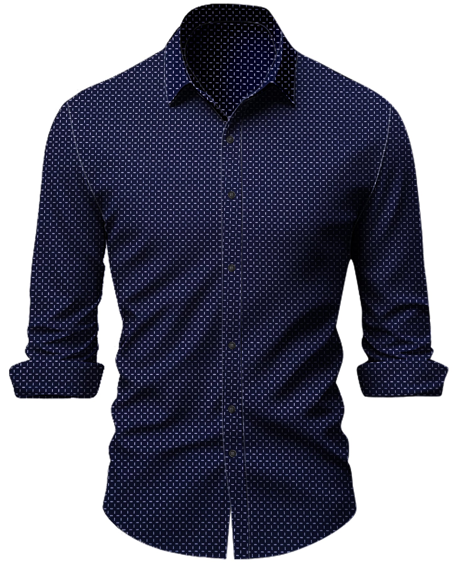 Men Slim Fit Micro Disy Printed Pure Cotton Casual Shirt