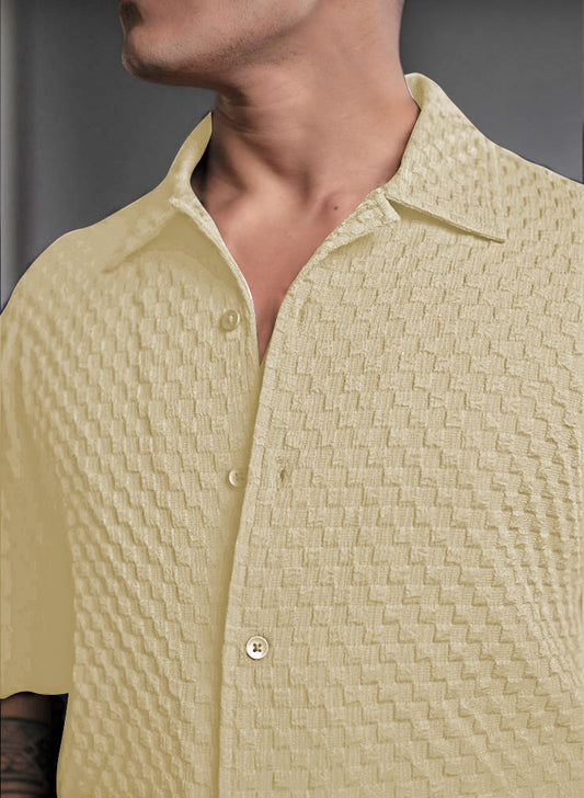 Gratifying YELLOW Seersucker Shirt