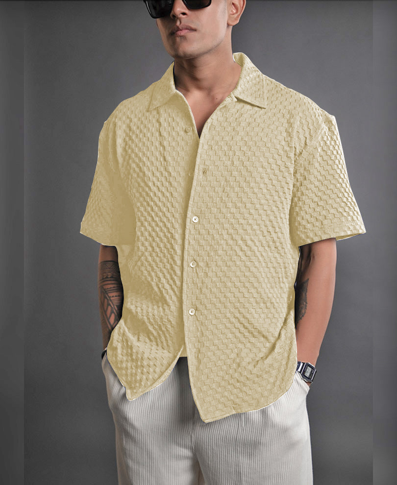 Gratifying YELLOW Seersucker Shirt