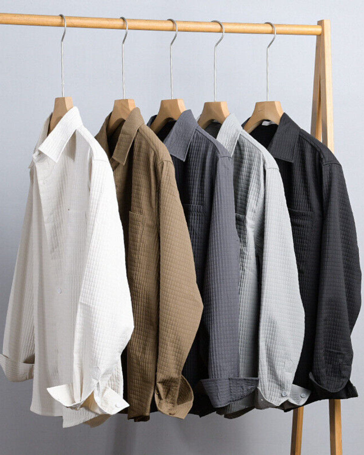 Japanese Solid Grey Color Loose Fashion Casual Shirt