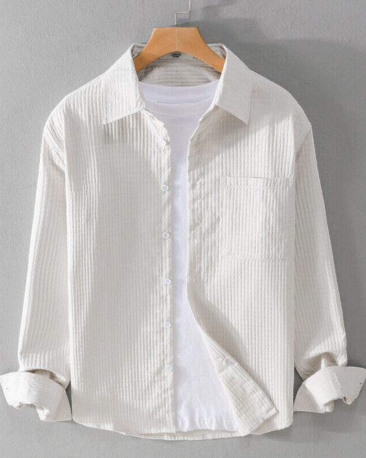 Japanese Solid White Color Loose Fashion Casual Shirt